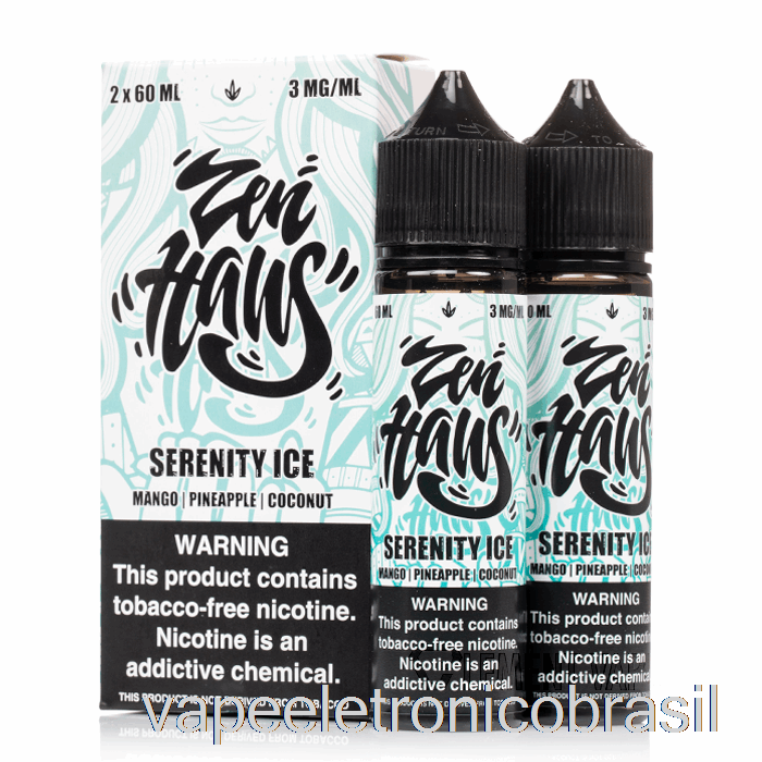 Vape Recarregável Serenity Ice - Zen Haus - 120ml 0mg